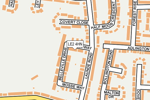 LE2 4HN map - OS OpenMap – Local (Ordnance Survey)
