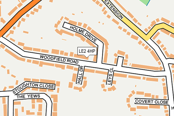 LE2 4HP map - OS OpenMap – Local (Ordnance Survey)