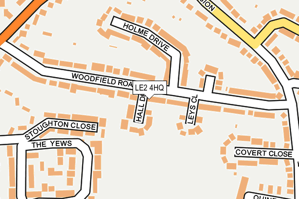 LE2 4HQ map - OS OpenMap – Local (Ordnance Survey)