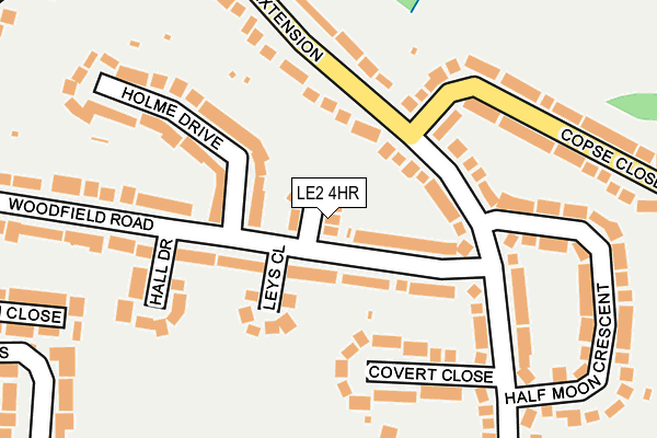 LE2 4HR map - OS OpenMap – Local (Ordnance Survey)