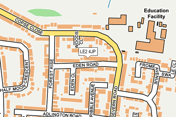 LE2 4JP map - OS OpenMap – Local (Ordnance Survey)