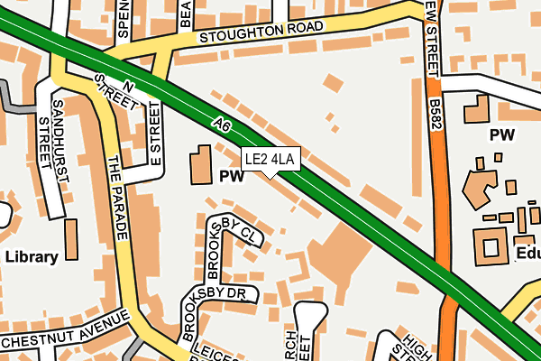 LE2 4LA map - OS OpenMap – Local (Ordnance Survey)