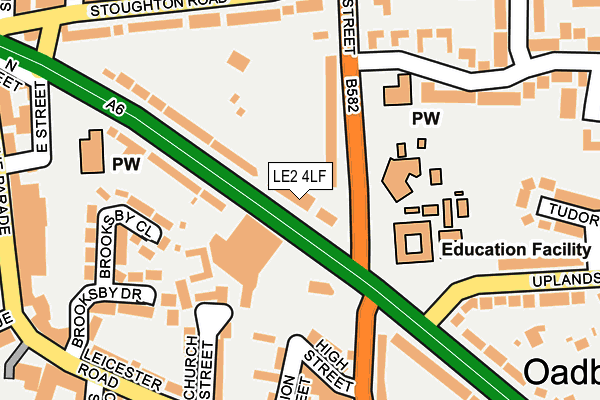 LE2 4LF map - OS OpenMap – Local (Ordnance Survey)