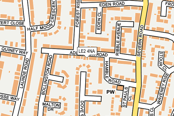 LE2 4NA map - OS OpenMap – Local (Ordnance Survey)