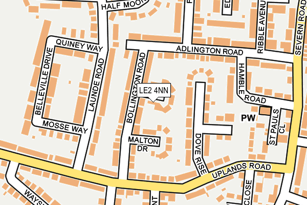 LE2 4NN map - OS OpenMap – Local (Ordnance Survey)