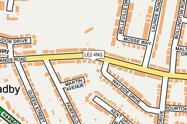 LE2 4NQ map - OS OpenMap – Local (Ordnance Survey)