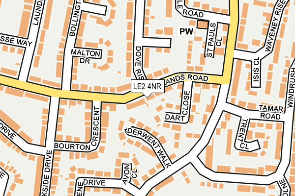 LE2 4NR map - OS OpenMap – Local (Ordnance Survey)