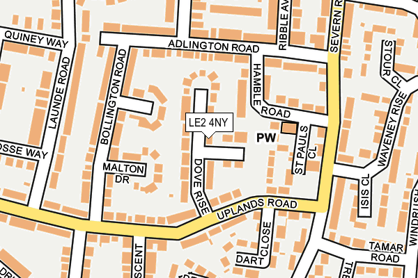 LE2 4NY map - OS OpenMap – Local (Ordnance Survey)