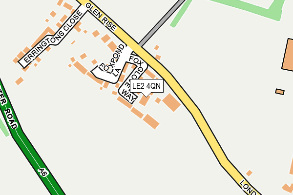 LE2 4QN map - OS OpenMap – Local (Ordnance Survey)