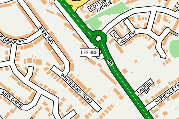 LE2 4RF map - OS OpenMap – Local (Ordnance Survey)
