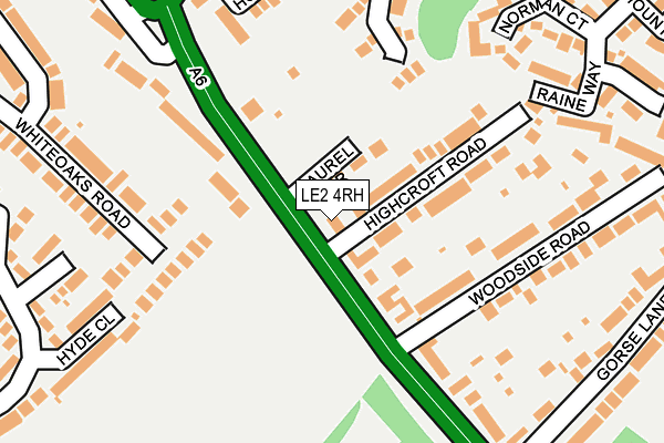 LE2 4RH map - OS OpenMap – Local (Ordnance Survey)