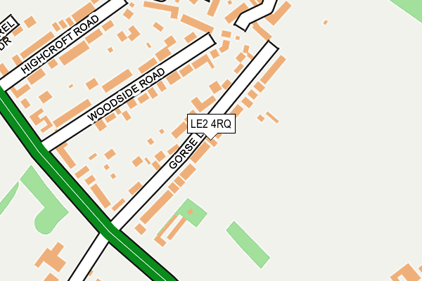 LE2 4RQ map - OS OpenMap – Local (Ordnance Survey)