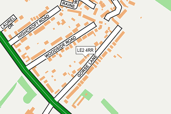 LE2 4RR map - OS OpenMap – Local (Ordnance Survey)