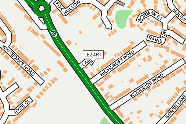 LE2 4RT map - OS OpenMap – Local (Ordnance Survey)