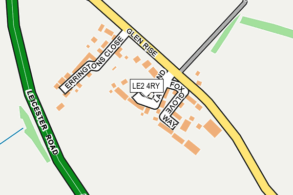 LE2 4RY map - OS OpenMap – Local (Ordnance Survey)