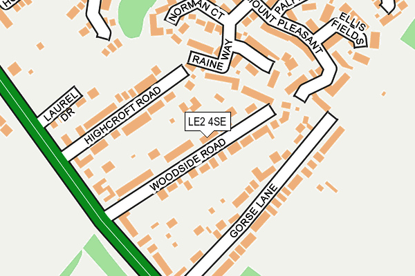 LE2 4SE map - OS OpenMap – Local (Ordnance Survey)