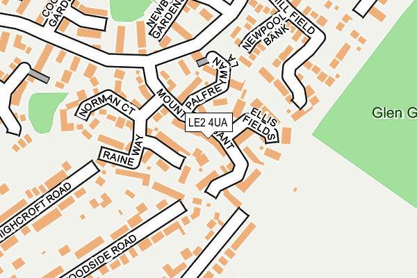 LE2 4UA map - OS OpenMap – Local (Ordnance Survey)