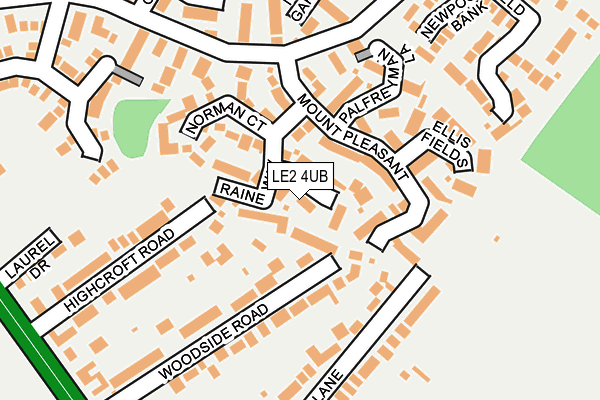 LE2 4UB map - OS OpenMap – Local (Ordnance Survey)