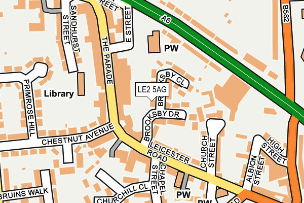 LE2 5AG map - OS OpenMap – Local (Ordnance Survey)