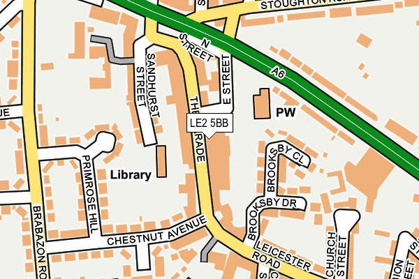 Map of TASTY FOODS OADBY LTD at local scale