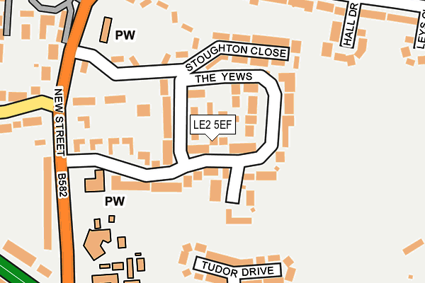 LE2 5EF map - OS OpenMap – Local (Ordnance Survey)