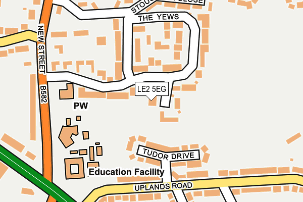 LE2 5EG map - OS OpenMap – Local (Ordnance Survey)