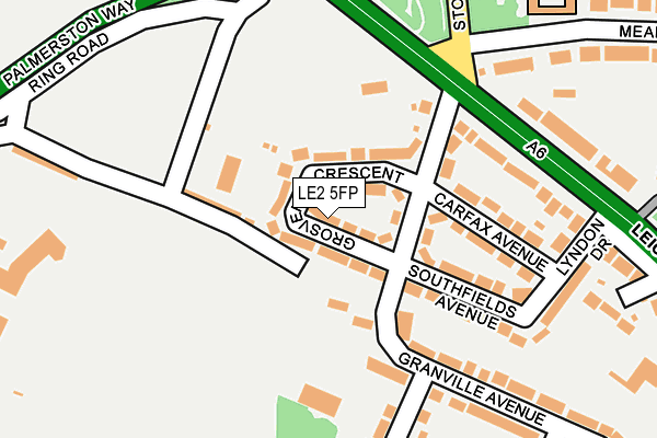 LE2 5FP map - OS OpenMap – Local (Ordnance Survey)