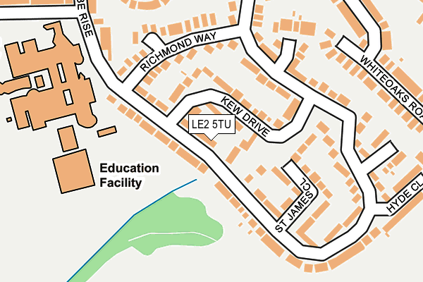 LE2 5TU map - OS OpenMap – Local (Ordnance Survey)