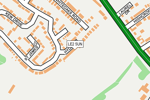 LE2 5UN map - OS OpenMap – Local (Ordnance Survey)