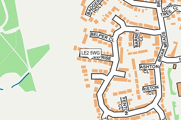 LE2 5WG map - OS OpenMap – Local (Ordnance Survey)