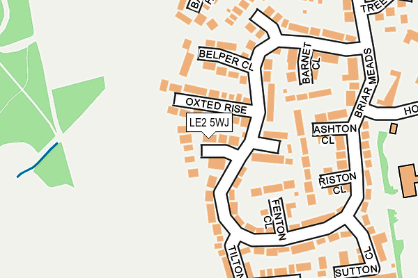 LE2 5WJ map - OS OpenMap – Local (Ordnance Survey)