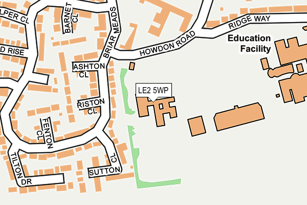 LE2 5WP map - OS OpenMap – Local (Ordnance Survey)