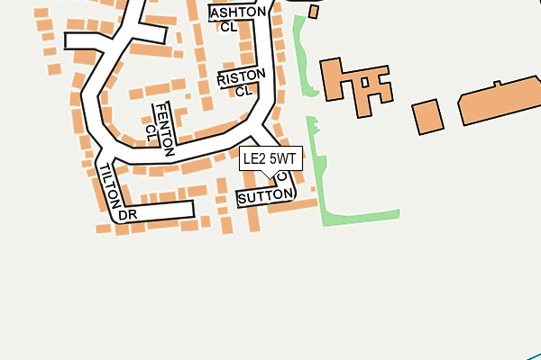 LE2 5WT map - OS OpenMap – Local (Ordnance Survey)