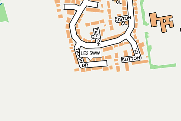 LE2 5WW map - OS OpenMap – Local (Ordnance Survey)