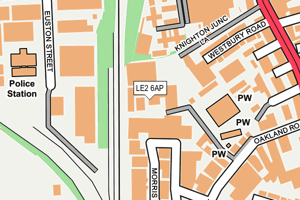 LE2 6AP map - OS OpenMap – Local (Ordnance Survey)