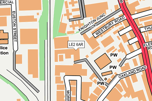 LE2 6AR map - OS OpenMap – Local (Ordnance Survey)