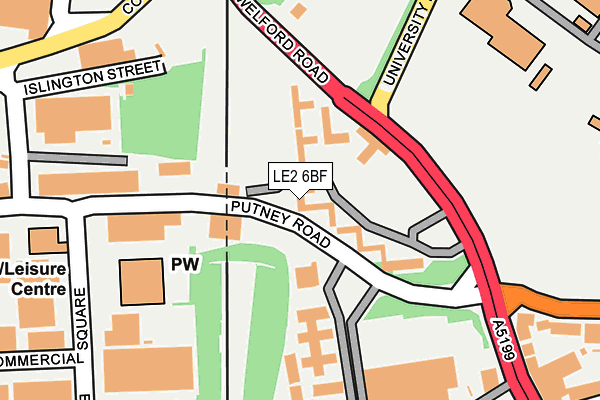 LE2 6BF map - OS OpenMap – Local (Ordnance Survey)