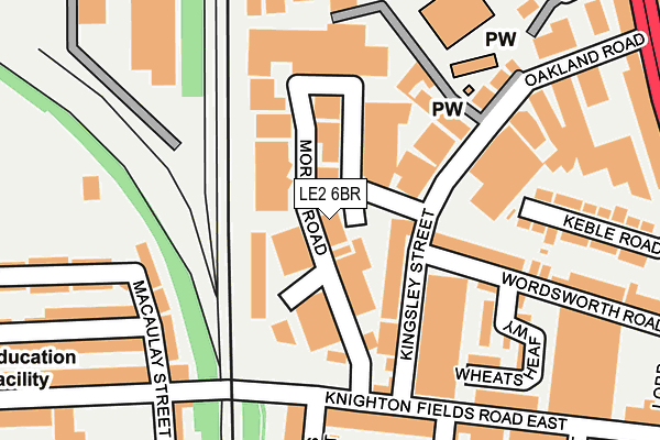 LE2 6BR map - OS OpenMap – Local (Ordnance Survey)
