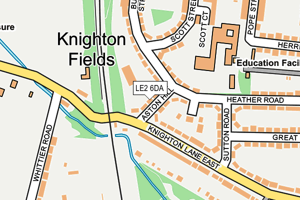 LE2 6DA map - OS OpenMap – Local (Ordnance Survey)