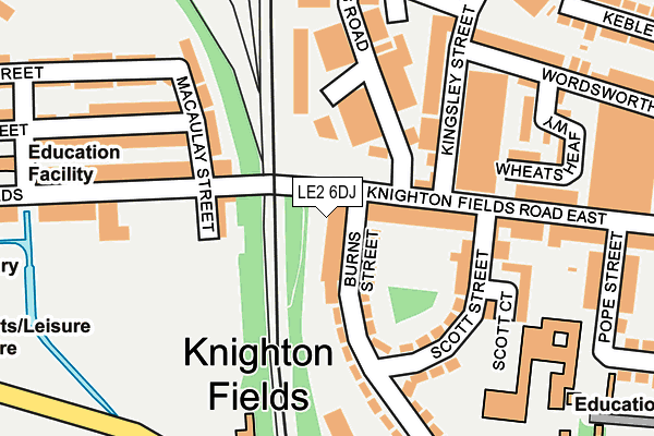 LE2 6DJ map - OS OpenMap – Local (Ordnance Survey)