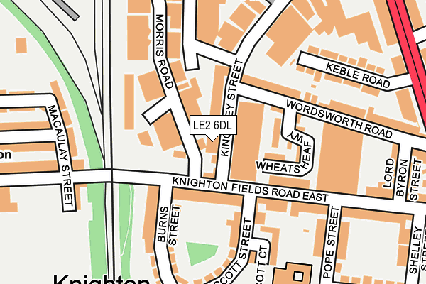 LE2 6DL map - OS OpenMap – Local (Ordnance Survey)