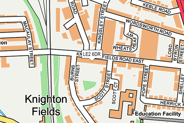 LE2 6DR map - OS OpenMap – Local (Ordnance Survey)