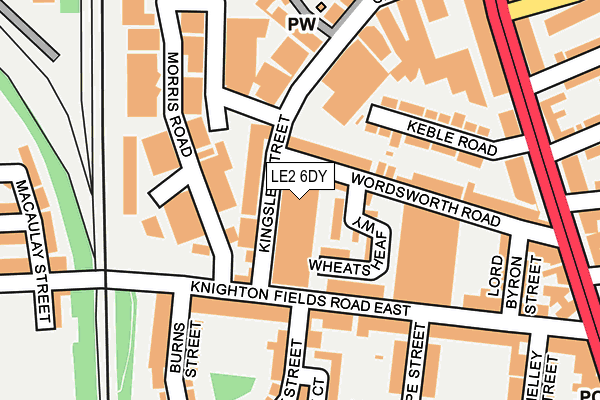 LE2 6DY map - OS OpenMap – Local (Ordnance Survey)