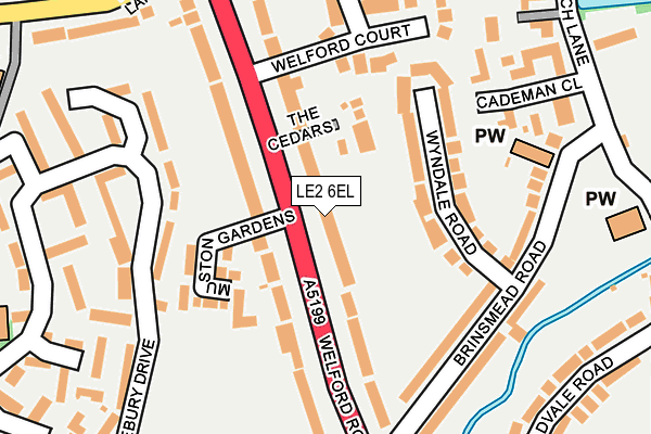 LE2 6EL map - OS OpenMap – Local (Ordnance Survey)