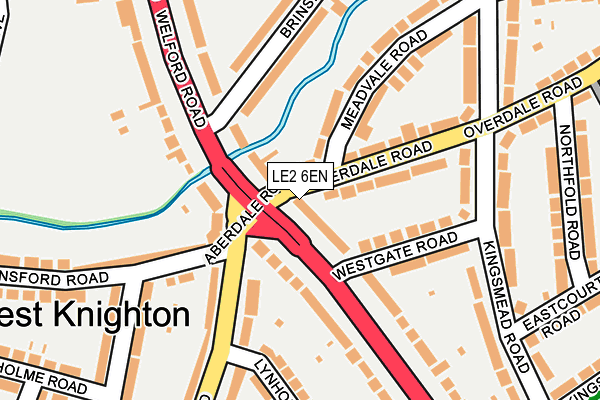 LE2 6EN map - OS OpenMap – Local (Ordnance Survey)