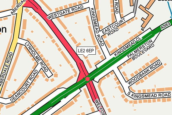 LE2 6EP map - OS OpenMap – Local (Ordnance Survey)