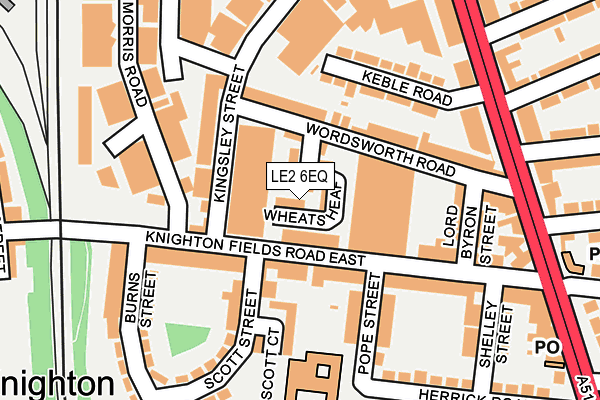 LE2 6EQ map - OS OpenMap – Local (Ordnance Survey)