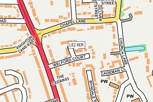 LE2 6ER map - OS OpenMap – Local (Ordnance Survey)
