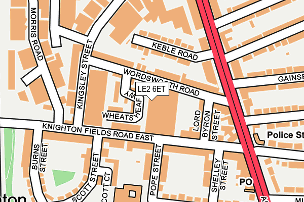 LE2 6ET map - OS OpenMap – Local (Ordnance Survey)