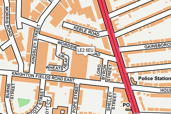 LE2 6EU map - OS OpenMap – Local (Ordnance Survey)